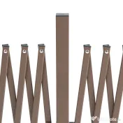 Outsunny Gard Extensibil Autoportant, Grilaj Flexibil din Oțel și Aluminiu, Pliabil, 52-405 cm, Maro Închis | Aosom Romania 