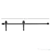 HOMCOM Kit pentru Usa Glisanta Greutate 100kg, Sina pentru Usa Glisanta cu Roti Stil Rustic, Negru