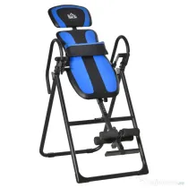 HOMCOM Bancă de Inversie Pliabilă cu Roți și Reglare de la 140-203cm Negru | Aosom Romania