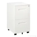 Vinsetto Dulap Birou cu sertare, Clasificator pentru Dosare cu 2 Sertare Încuietoare 39x48x67cm Alb