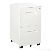 Vinsetto Dulap Birou Mobil, cu sertare, Organizator Documente cu Blocare, Oțel, 39x48x67cm, Alb | Aosom Romania