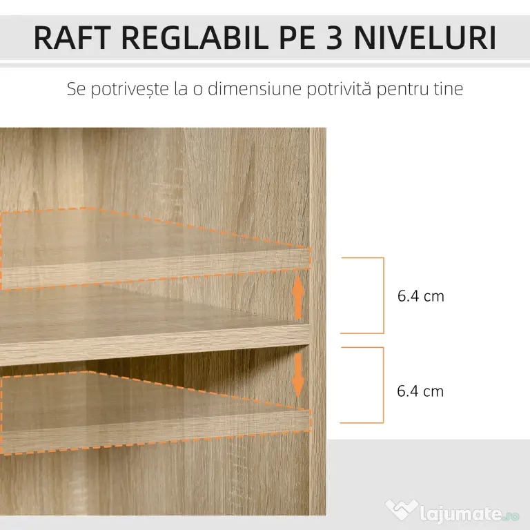Vinsetto Suport Imprimantă Mobil, Mobilă Birou Multifuncțională, 4 Roți, Stejar, 80x40x72cm | Aosom Romania