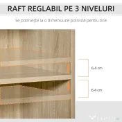 Vinsetto Suport Imprimantă Mobil, Mobilă Birou Multifuncțională, 4 Roți, Stejar, 80x40x72cm | Aosom Romania