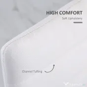 Homcom Set 4 Scaune Moderne – Alb, Metal & Textil pentru Camera de Zi 