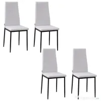 Set 4 scaune bucatarie HOMCOM, scaune moi, scaune pentru bucatarie, sarcina 120kg,41 x 50 x 97cm | Aosom Romania