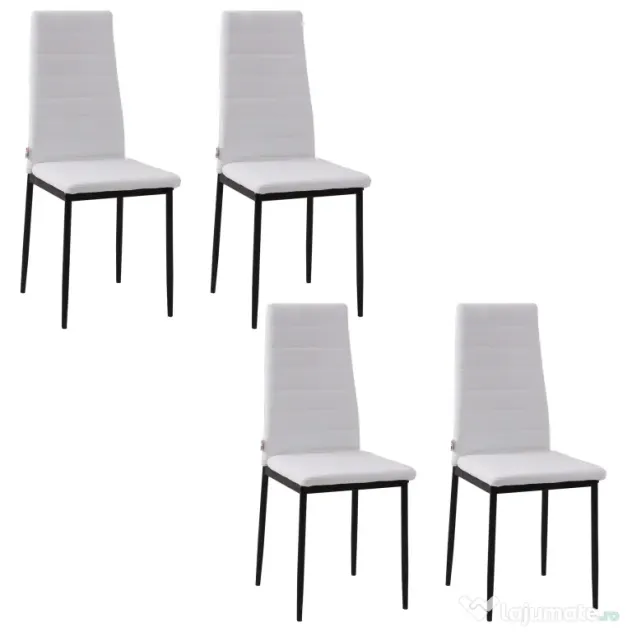 Set 4 scaune bucatarie HOMCOM, scaune moi, scaune pentru bucatarie, sarcina 120kg,41 x 50 x 97cm | Aosom Romania