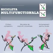 Bicicleta Pliabila 2 în 1, Rezistenta 8 Nivele Elastice pentru Brate si Ecran LCD, 97x51x115cm, Verde HOMCOM | Aosom RO