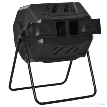 Outsunny Compostor Gradina & Balcon 71×65×96 cm – Tambur Rotativ pentru Deseuri