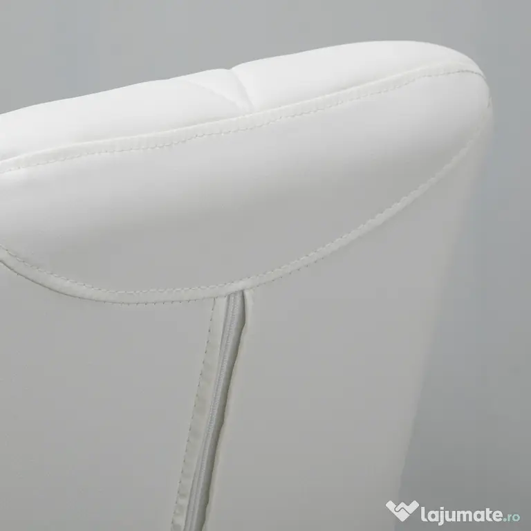 HOMCOM Scaun Bar Reglabil Pivotante si Antiderapant, Scaun bar Modern,Sarcina Maxima 120 kg,Elegante și Confortabile,Albe | Aosom Romania