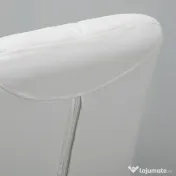 HOMCOM Scaun Bar Reglabil Pivotante si Antiderapant, Scaun bar Modern,Sarcina Maxima 120 kg,Elegante și Confortabile,Albe | Aosom Romania