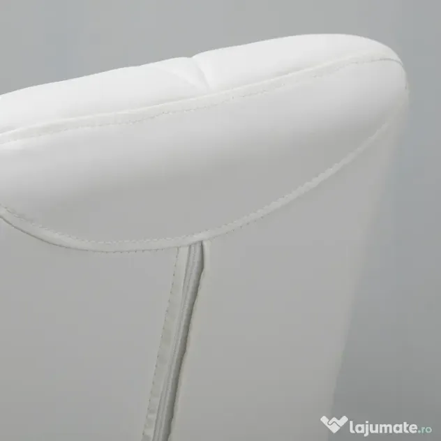 HOMCOM Scaun Bar Reglabil Pivotante si Antiderapant, Scaun bar Modern,Sarcina Maxima 120 kg,Elegante și Confortabile,Albe | Aosom Romania