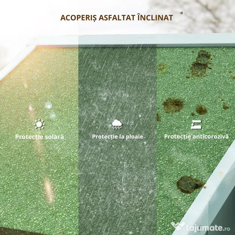 Magazie de Gradina Outsunny, din Lemn Impermeabila, 77x54,2x179cm, Albastru | Aosom Romania