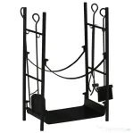 Outsunny Suport pentru Lemne de Interior si de Exterior pana la 70 kg de Lemne Accesorii Incluse