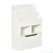 Biblioteca pentru Copii cu mai Multe Rafturi Suport de Organizare cu Sertar de Depozitare pentru Camera de Joaca, Alb HOMCOM | Aosom Romania 