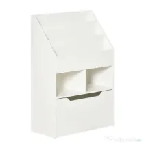 Biblioteca pentru Copii cu mai Multe Rafturi Suport de Organizare cu Sertar de Depozitare pentru Camera de Joaca, Alb HOMCOM | Aosom Romania