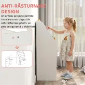 Biblioteca pentru Copii cu mai Multe Rafturi Suport de Organizare cu Sertar de Depozitare pentru Camera de Joaca, Alb HOMCOM | Aosom Romania 
