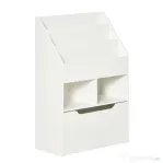 HOMCOM Mică bibliotecă pentru copii cu rafturi și sertar din MDF, 60x29,9x90cm, alb