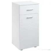 Kleankin Mobilier Baie cu Sertar și Dulap, 1 Ușă, Design Multifuncțional, Lemn, 35x30x77.5 cm, Alb | Aosom Romania 