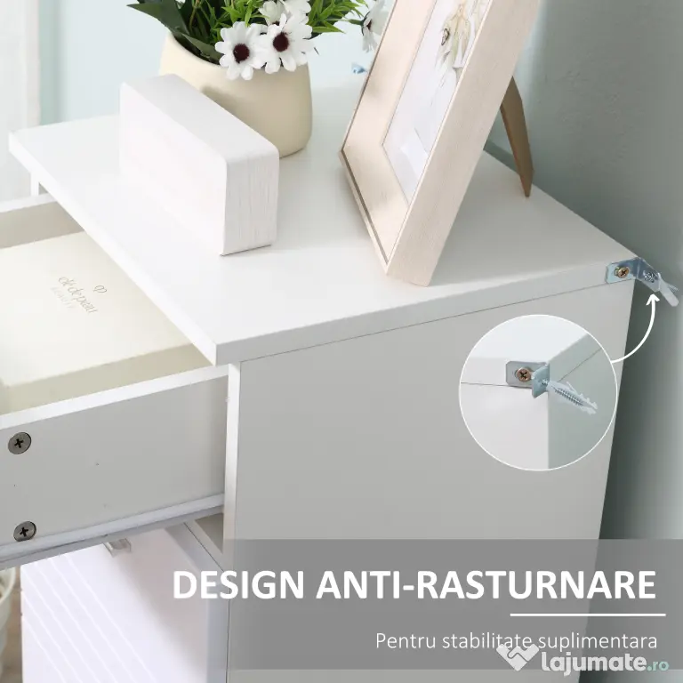 Kleankin Mobilier Baie cu Sertar și Dulap, 1 Ușă, Design Multifuncțional, Lemn, 35x30x77.5 cm, Alb | Aosom Romania