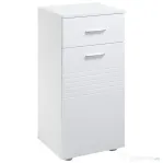 Kleankin Mobilier Baie din Lemn cu Sertar si Dulapior 1 Usa cu Polite, 35x30x77,5 cm