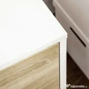 Comoda pentru TV de pana la 50 inch HOMCOM cu dulapuri si sertare, natural | Aosom Romania