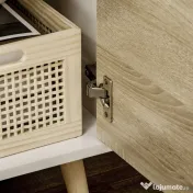 Comoda pentru TV de pana la 50 inch HOMCOM cu dulapuri si sertare, natural | Aosom Romania