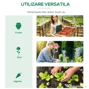 Mini Sera Outsunny pentru Plante, Legume, Fructe, cu 2 Ferestre, Design Portabil 119x60x60cm, Alb | Aosom Romania 