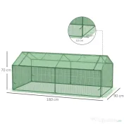 Outsunny Mini sera gradina pentru plante, sera Mica pentru Gradina pe 2 Nivele, pentru legume, fructe din PE, Verde | Aosom Romania