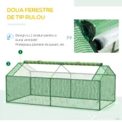 Outsunny Mini sera gradina pentru plante, sera Mica pentru Gradina pe 2 Nivele, pentru legume, fructe din PE, Verde | Aosom Romania