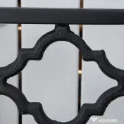 Outsunny Bancă de Grădină cu 2 Locuri, din Oțel și Fontă, Design Clasic, 128x58.5x89 cm, Negru | Aosom Romania 
