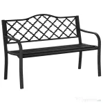 Outsunny Bancuta Gradina 2 Locuri 128 cm Metal+Fonta
