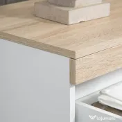 HOMCOM Comodă cu 5 Sertare din Lemn, Comodă pentru Dormitor cu Dispozitiv Anti-Răsturnare, 80x40x109 cm, Alb 