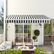 Outsunny Bază pentru Umbrelă de Soare cu Roți și Mâner Reglabil, 395x245 cm, Negru 