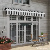 Outsunny Bază pentru Umbrelă de Soare cu Roți și Mâner Reglabil, 395x245 cm, Negru 