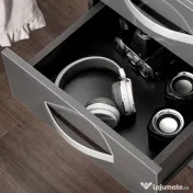 Homcom Set 2 Noptiere Moderne cu design compact si 3 sertare 