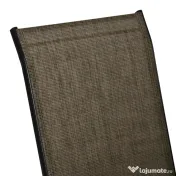 Outsunny Set 6 Piese Scaune de Gradina cu Cotiere, Scaune de Exterior Stivuibile din Metal si Tesatura Respirabila, Maro | Aosom Romania