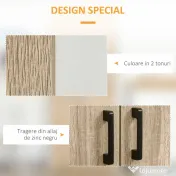 Homcom Dulap de Depozitare 4 Usi si 4 Rafturi Reglabile 80x40x182 cm⁠ – Crem/Alb 