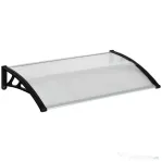 Outsunny Copertina Exterior 110×60 cm – Policarbonat Transparent & Aluminiu