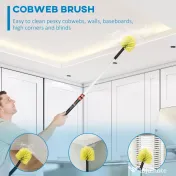 HOMCOM Kit de Curățare cu Stâlp Telescopic 3,5m și Cap Pliabil, Microfibră pentru Praf | Aosom Romania