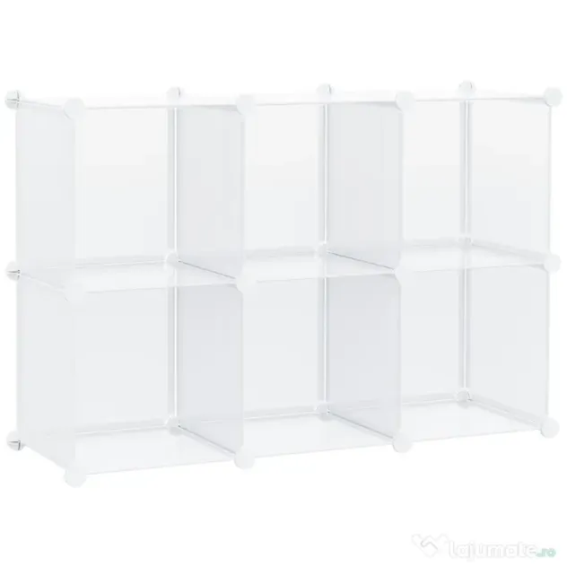 HOMCOM Dulap Modular pentru Pantofi, Transparent, 94,5x32x162cm, Soluție Ideală pentru Organizare | Aosom Romania