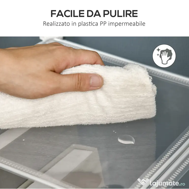 HOMCOM Dulap Modular pentru Pantofi, Transparent, 94,5x32x162cm, Soluție Ideală pentru Organizare | Aosom Romania