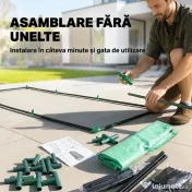 Outsunny Seră Mică cu 2 Ferestre Laterale și Fereastră Centrală, din Oțel, PE și PP, 240x90x90 cm, Verde 