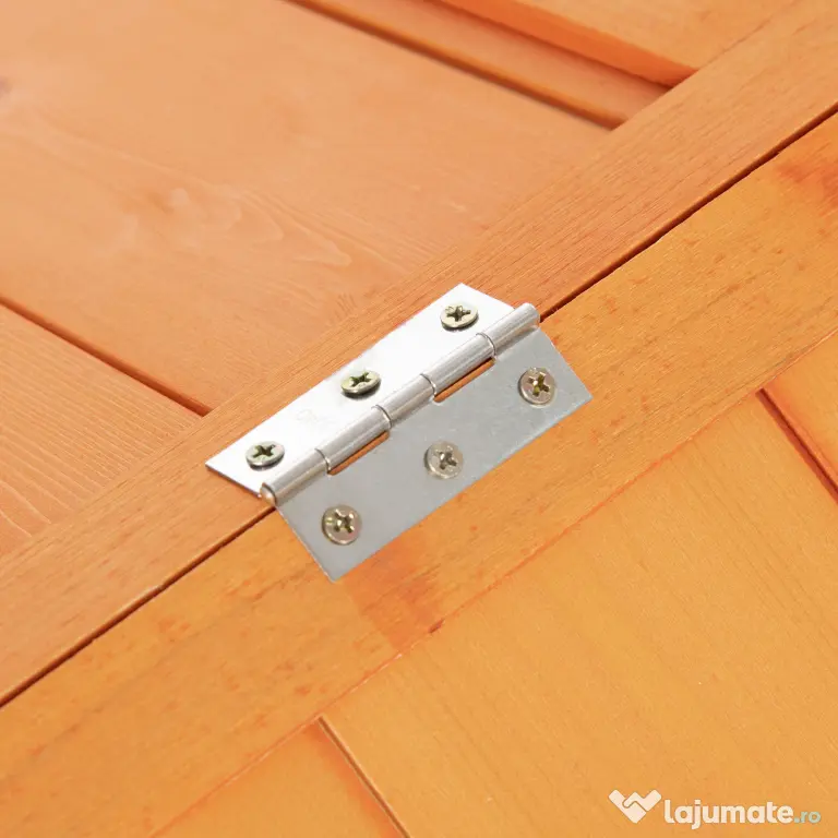 PawHut Coteț pentru Găini de Exterior cu Acoperiș Rabatabil și Ușă Largă Pentru 4-8 Găini, 240x112,5x76 cm, Portocaliu | Aosom Romania