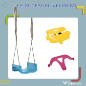 Outsunny Leagăn Copii 3 în 1 pentru Interior și Exterior, Frânghie Reglabilă și Centură de Siguranță, Vârsta 9-36 Luni, Albastru 