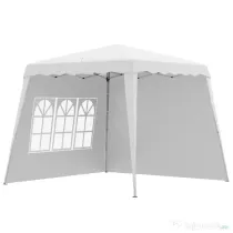 Outsunny Pavilion Pliabil UV50+ cu 2 Părți Laterale Stâlpi Oblici Geantă Transport | Aosom Romania