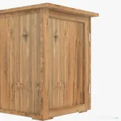 Outsunny Dulap de Exterior din Lemn cu 2 Uși, Căsuță de Grădină pentru Unelte cu Acoperiș Impermeabil, 77x55x72 cm, Maro | Aosom Romania