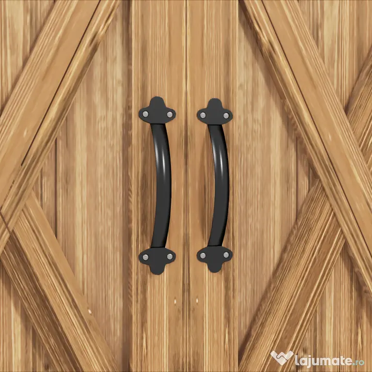 Outsunny Dulap de Exterior din Lemn cu 2 Uși, Căsuță de Grădină pentru Unelte cu Acoperiș Impermeabil, 77x55x72 cm, Maro | Aosom Romania
