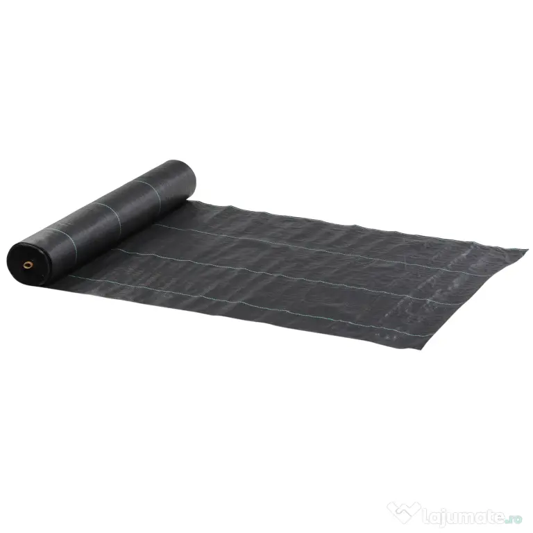 Outsunny Folie pentru Mulcire 50x2 m, Respirabilă și Anti-UV, din Polipropilenă Neagră