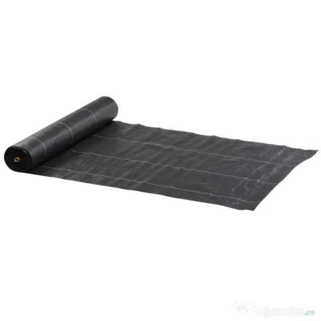 Outsunny Folie pentru Mulcire 50x2 m, Respirabilă și Anti-UV, din Polipropilenă Neagră