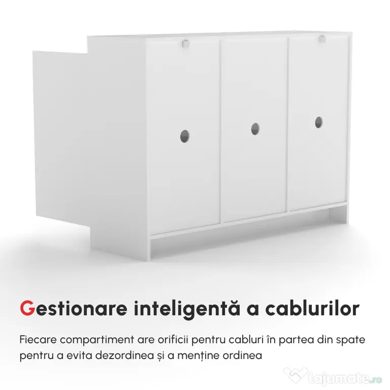 HOMCOM Bufet Modern cu 12 Rafturi, PAL, pentru Bucătărie, Sufragerie, Hol, 120x35x85 cm, Alb, Spațiu Amplu de Depozitare | Aosom Romania